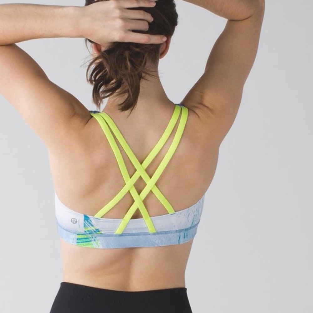 Lululemon Energy Bra Wind Chill White Lullaby / Ray 6